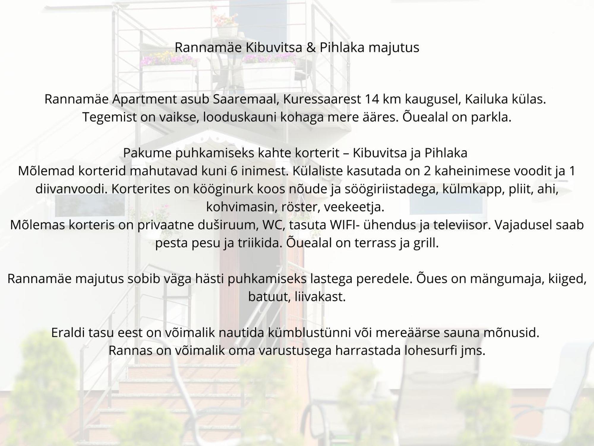 Rannamaee Apartments Suur-Rootsi Oda fotoğraf